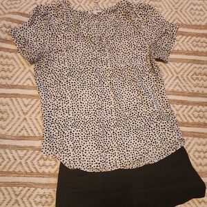 Heart print blouse